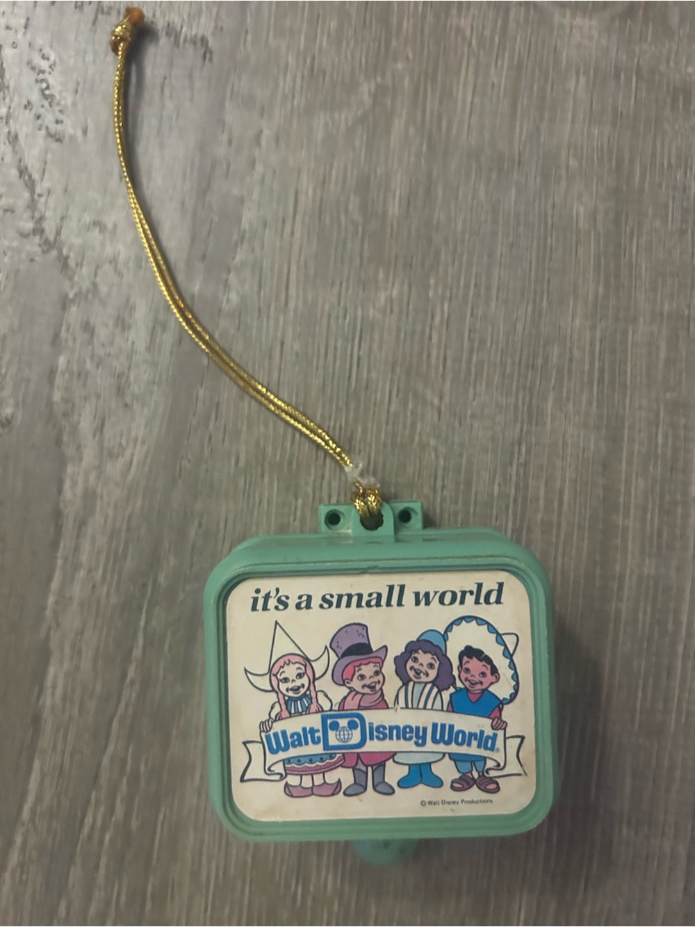 Vintage Ornament Disney World Pull String Music Box Ornament Its A Small World